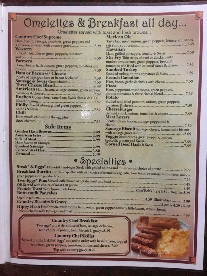 Country Chef Cafe - Ithaca, MI menu_pic
