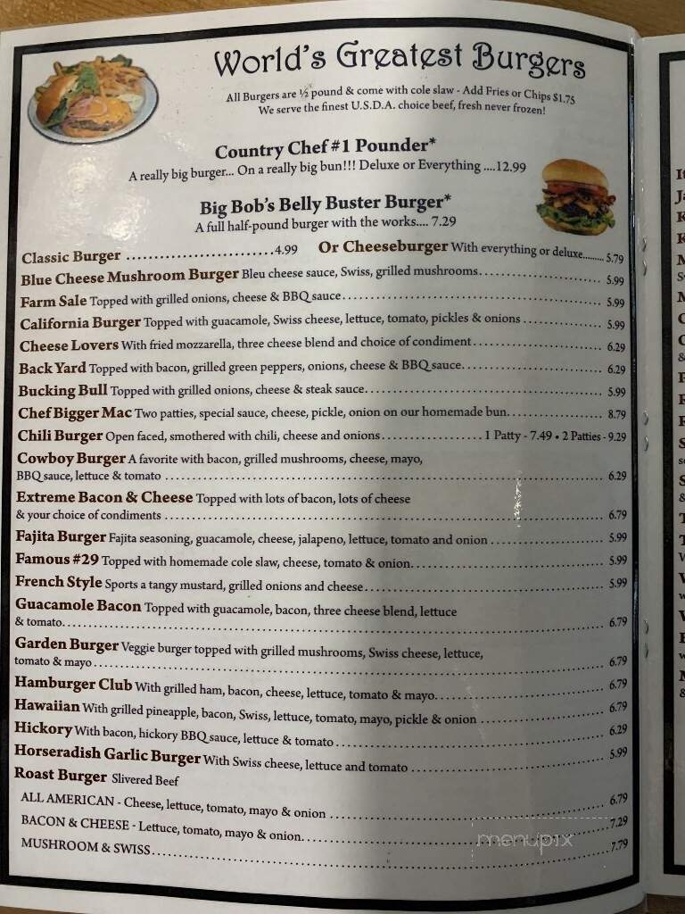 Country Chef Cafe - Ithaca, MI menu_pic