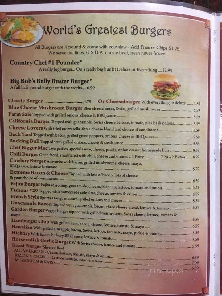Country Chef Cafe - Ithaca, MI menu_pic