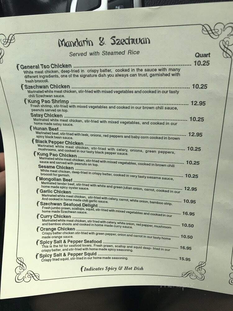 Happy You Chinese Restaurant - Keego Harbor, MI menu_pic