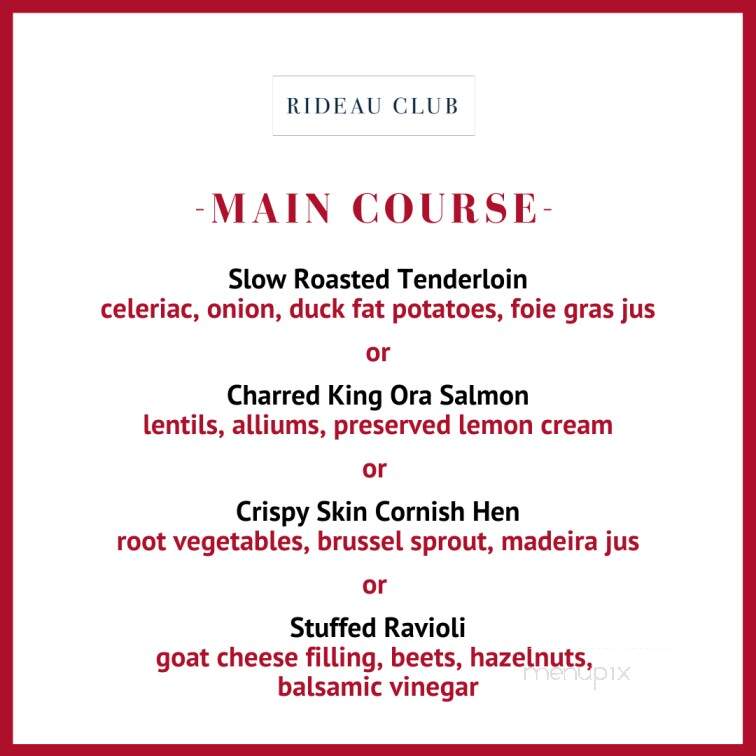Rideau Club - Ottawa, ON menu_pic