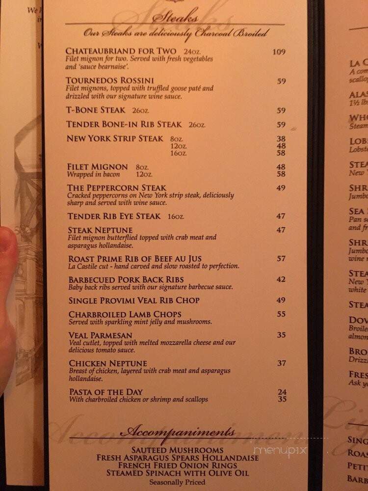 La Castile Steakhouse & Tavern - Mississauga, ON menu_pic