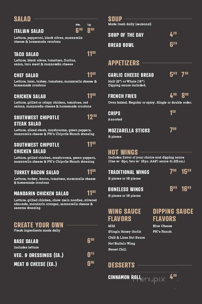 Papa Kelsey Pizza & Subs - Buhl, ID menu_pic