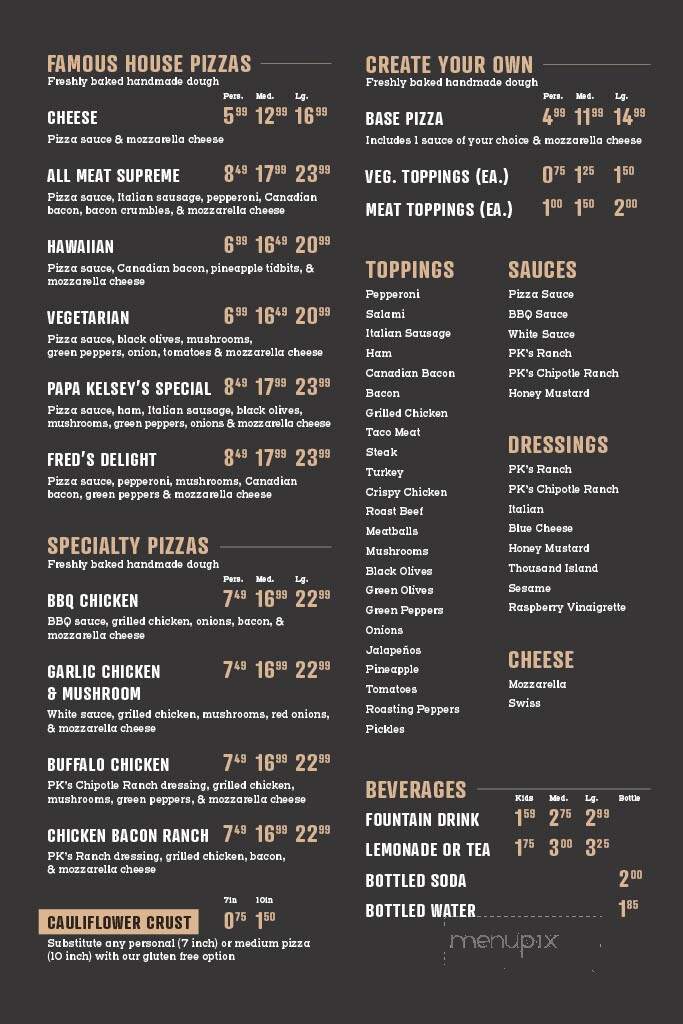 Papa Kelsey Pizza & Subs - Buhl, ID menu_pic