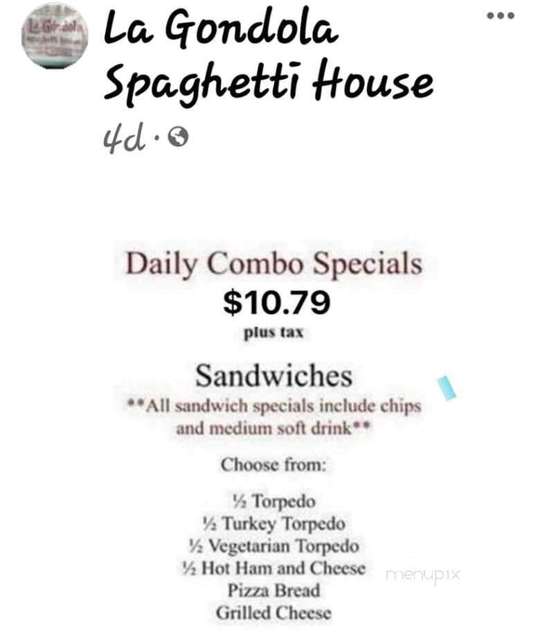 La Gondola Spaghetti House - Galesburg, IL