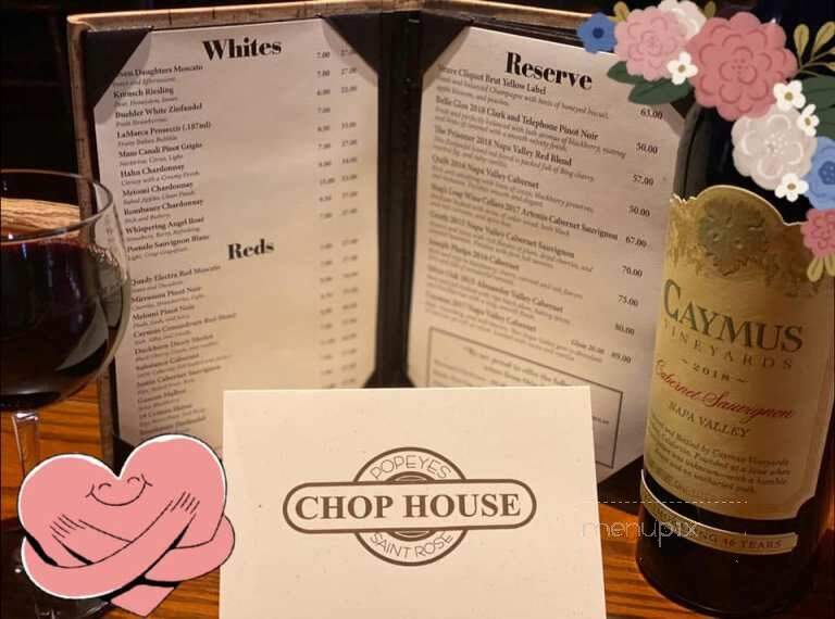 Popeye's Chop House - Breese, IL menu_pic