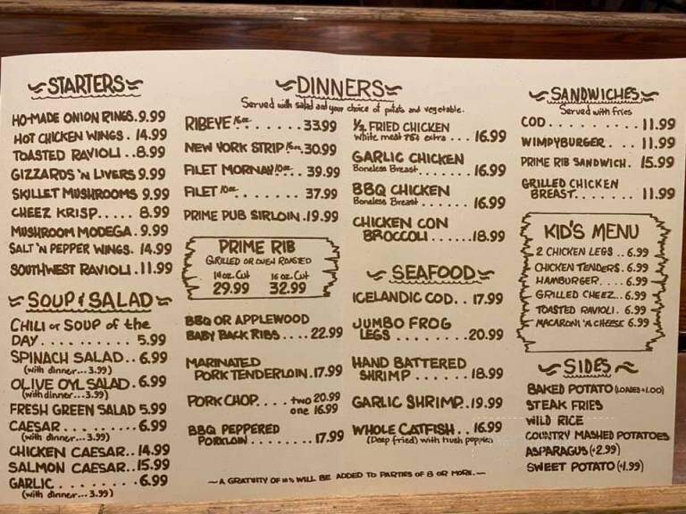 Popeye's Chop House - Breese, IL menu_pic
