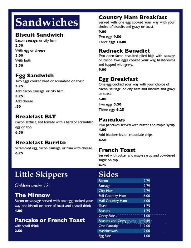 Cindy's On The Barge - Hardin, KY menu_pic