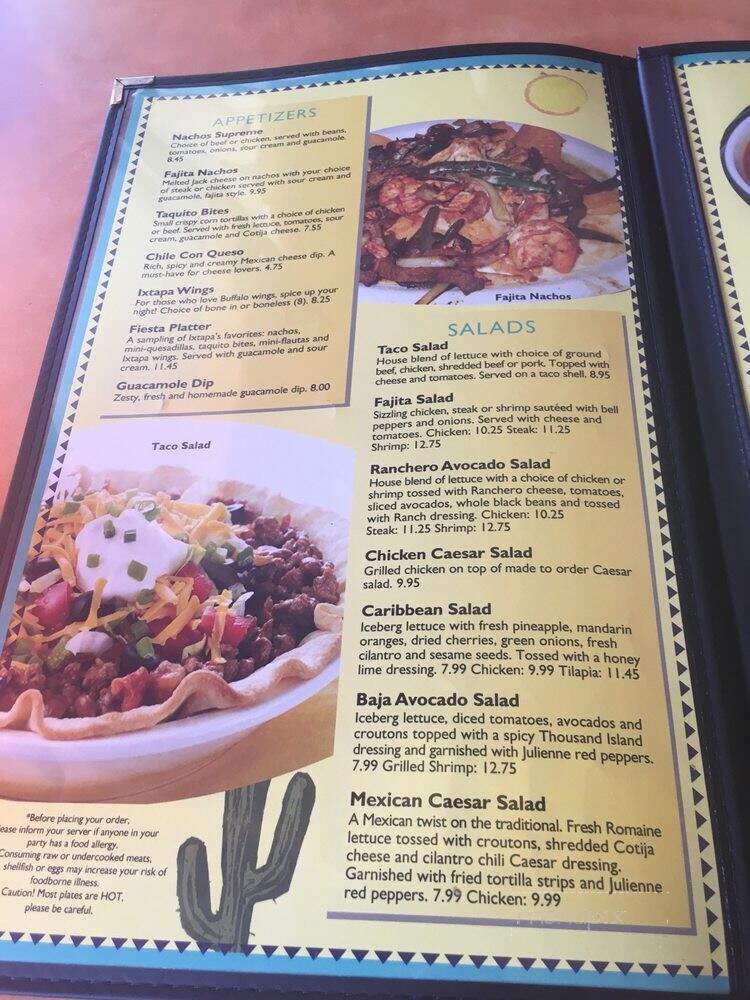 Ixtapa Mexican Restaurant - Woburn, MA menu_pic