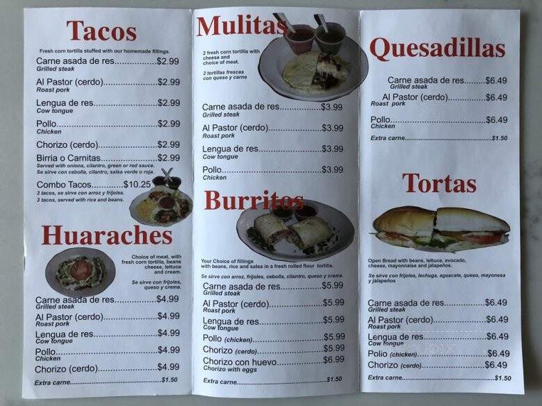 Tacos Lupita - Haverhill, MA menu_pic