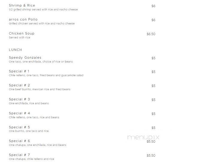 La Cabana Mexican Restaurant - Helen, GA menu_pic