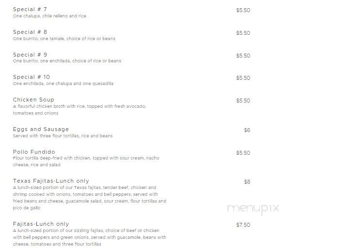 La Cabana Mexican Restaurant - Helen, GA menu_pic