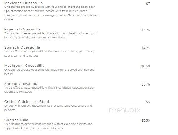La Cabana Mexican Restaurant - Helen, GA menu_pic