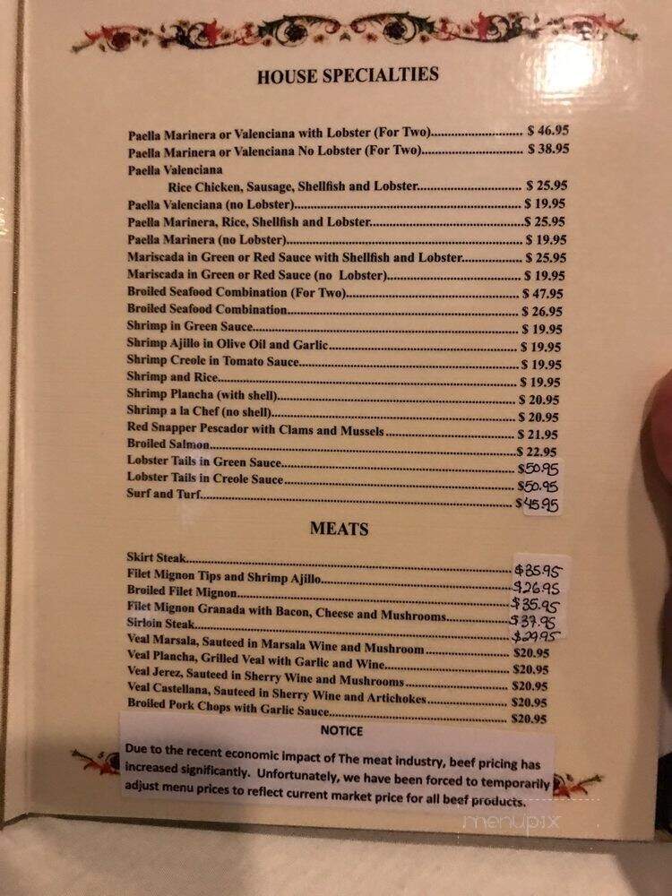 Granada Restaurant - Hawthorne, NJ menu_pic