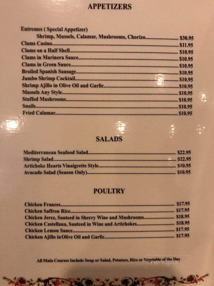 Granada Restaurant - Hawthorne, NJ menu_pic