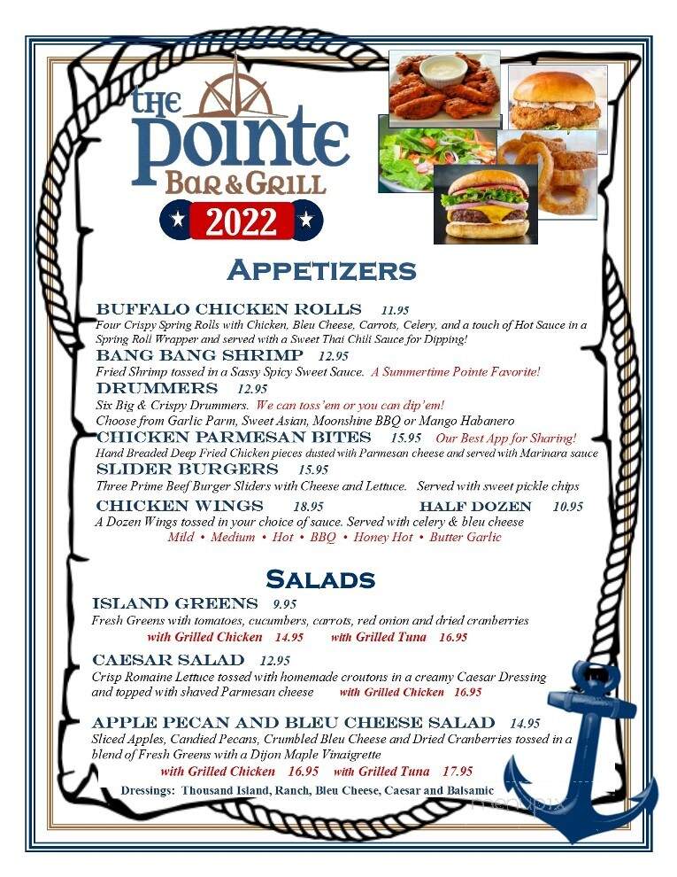 Bonnie Castle - Alexandria Bay, NY menu_pic