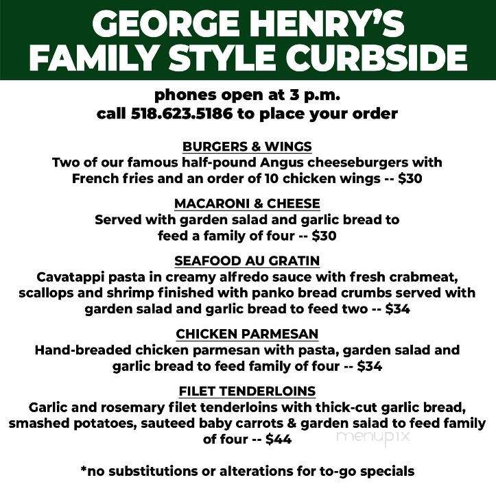 George Henry's - Warrensburg, NY