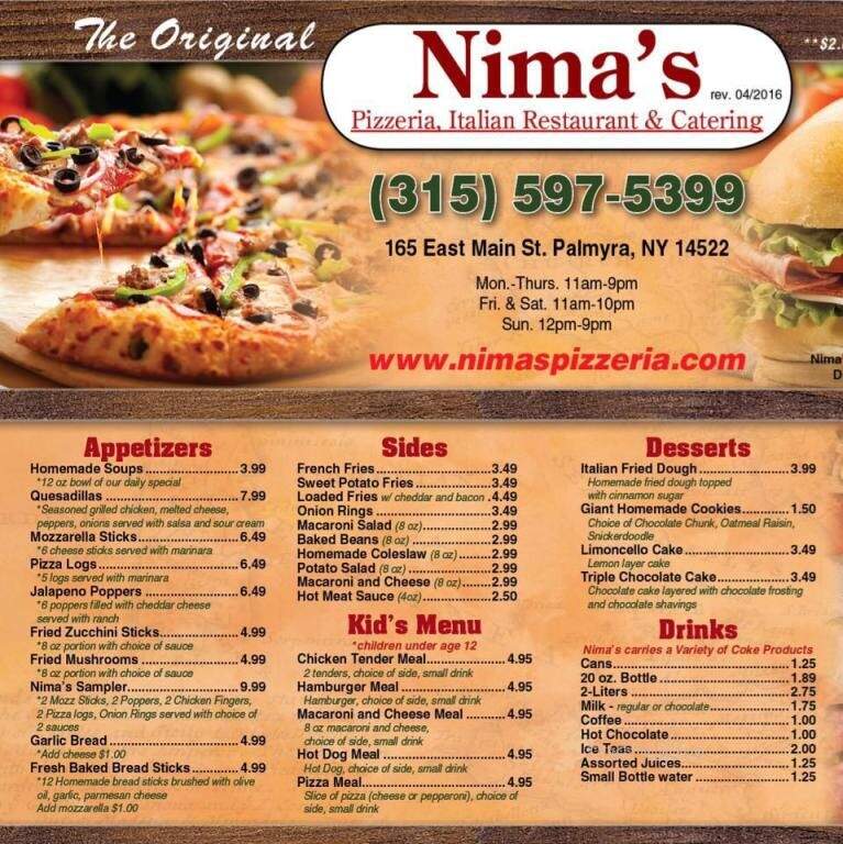 Nima's Pizza - Palmyra, NY