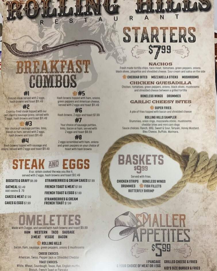 Rolling Hills Restaurant - Mandan, ND menu_pic
