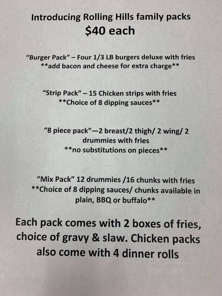Rolling Hills Restaurant - Mandan, ND menu_pic