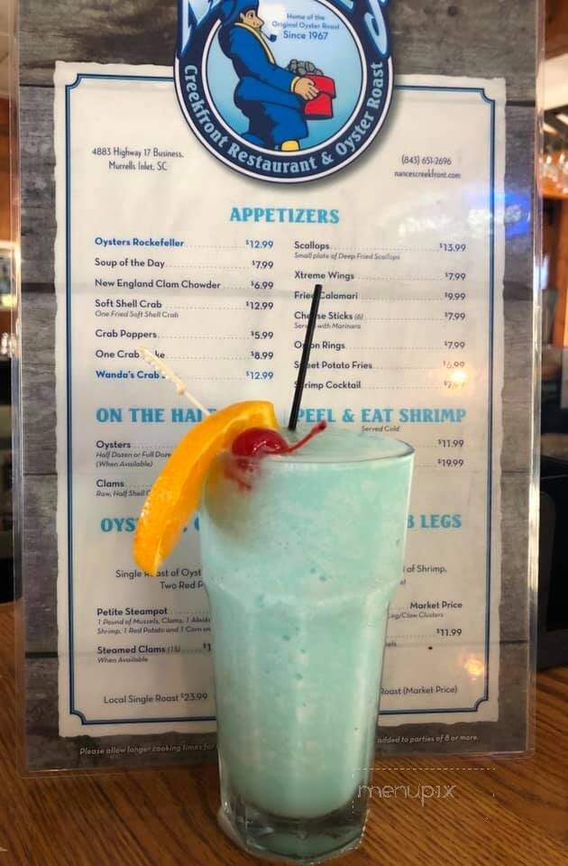 Nance's Creek Front Restaurant - Murrells Inlet, SC menu_pic