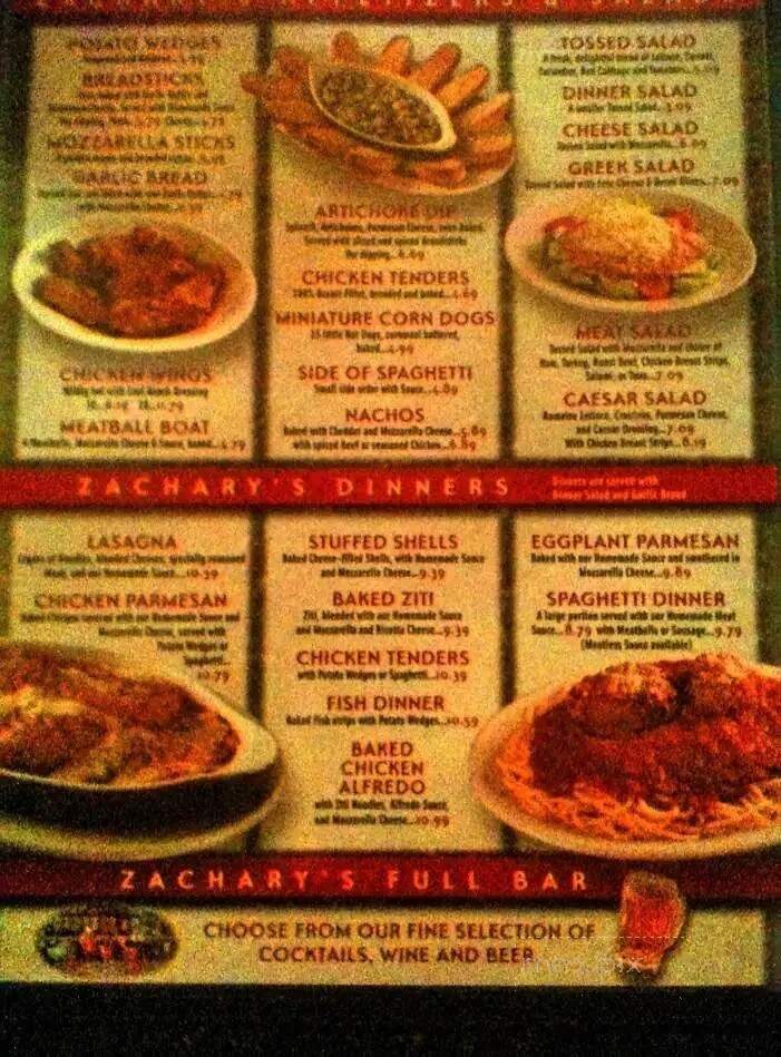 Zachary's Pizza House - Colchester, VT menu_pic