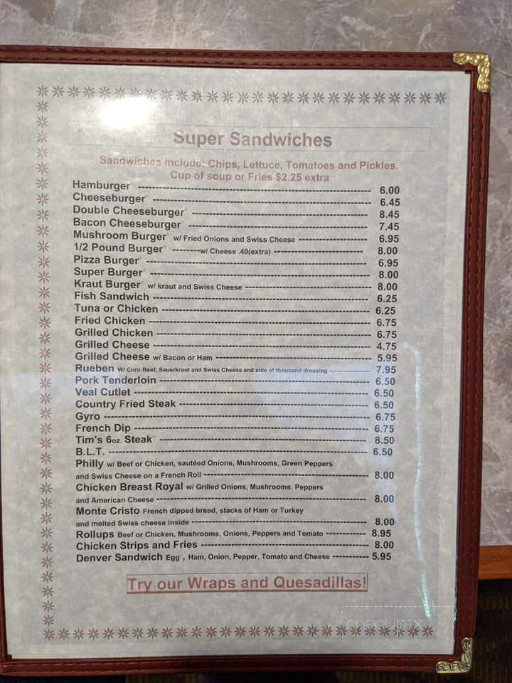 Milton Family Restaurant - Milton, WI menu_pic