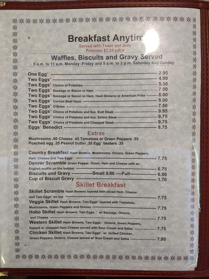 Milton Family Restaurant - Milton, WI menu_pic