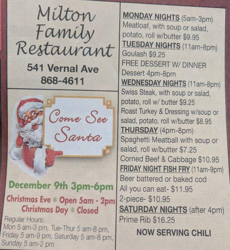 Milton Family Restaurant - Milton, WI