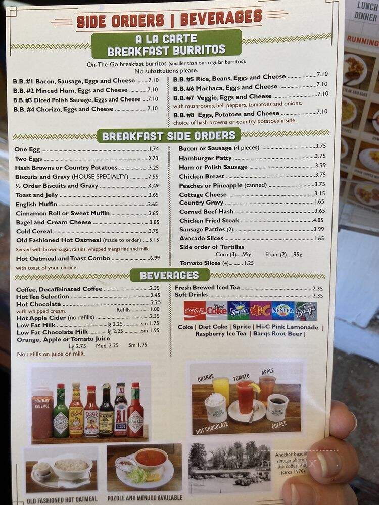 Old Country Coffee Shop & Dnr - Running Springs, CA menu_pic