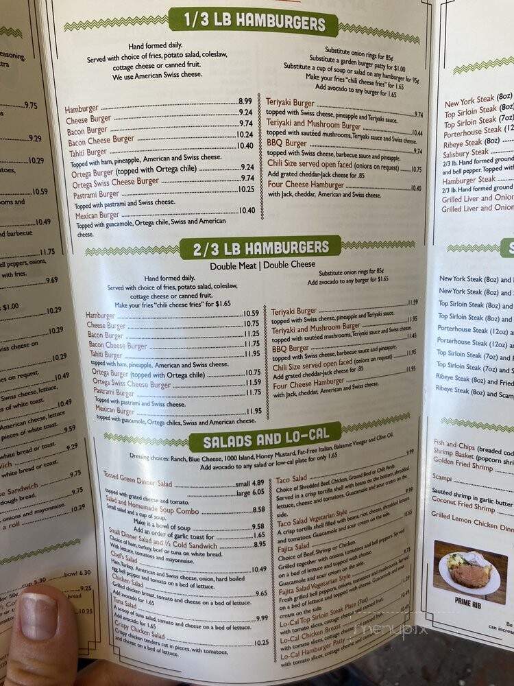 Old Country Coffee Shop & Dnr - Running Springs, CA menu_pic
