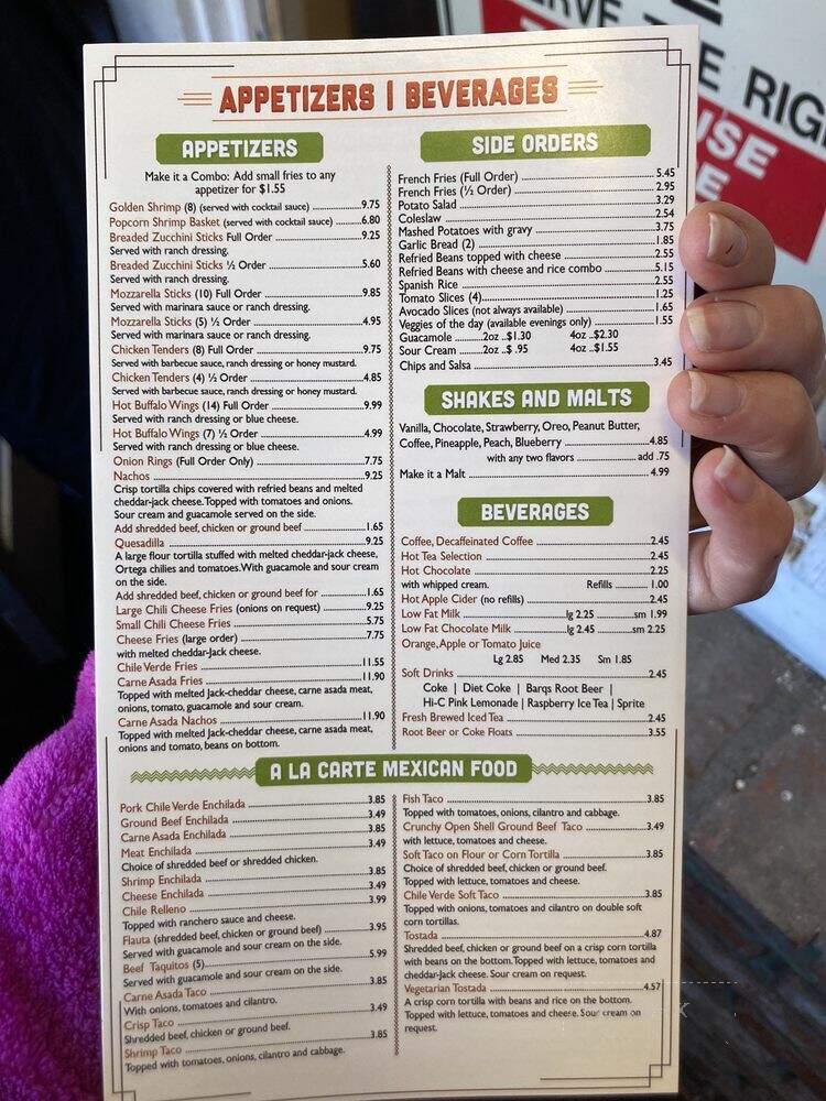 Old Country Coffee Shop & Dnr - Running Springs, CA menu_pic