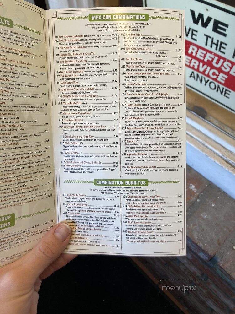 Old Country Coffee Shop & Dnr - Running Springs, CA menu_pic