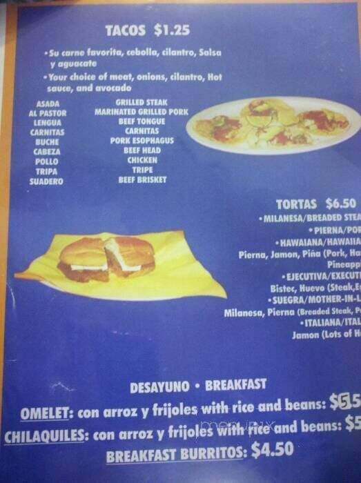 Lalo's Restaurant - Sacramento, CA menu_pic