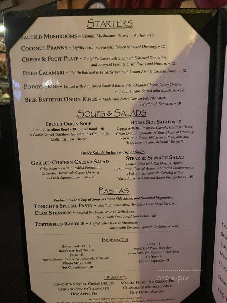 Charles Street Dinner House - Mariposa, CA menu_pic