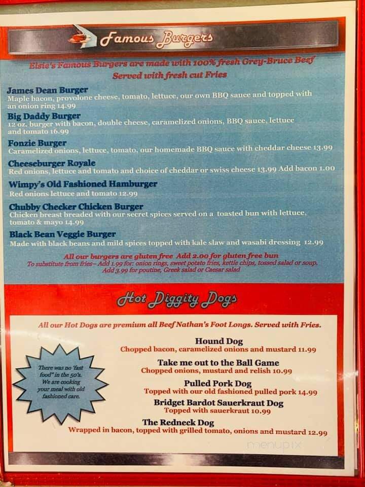 Elsie's Diner - Owen Sound, ON menu_pic