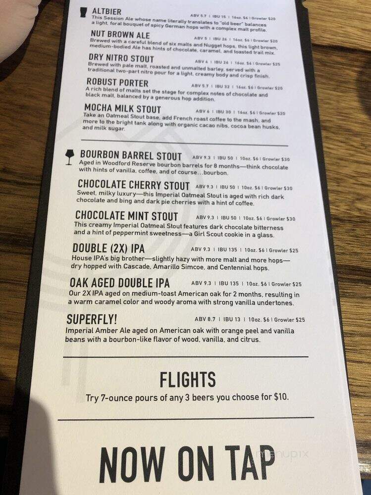 The Woodburn Brewery - Cincinnati, OH menu_pic