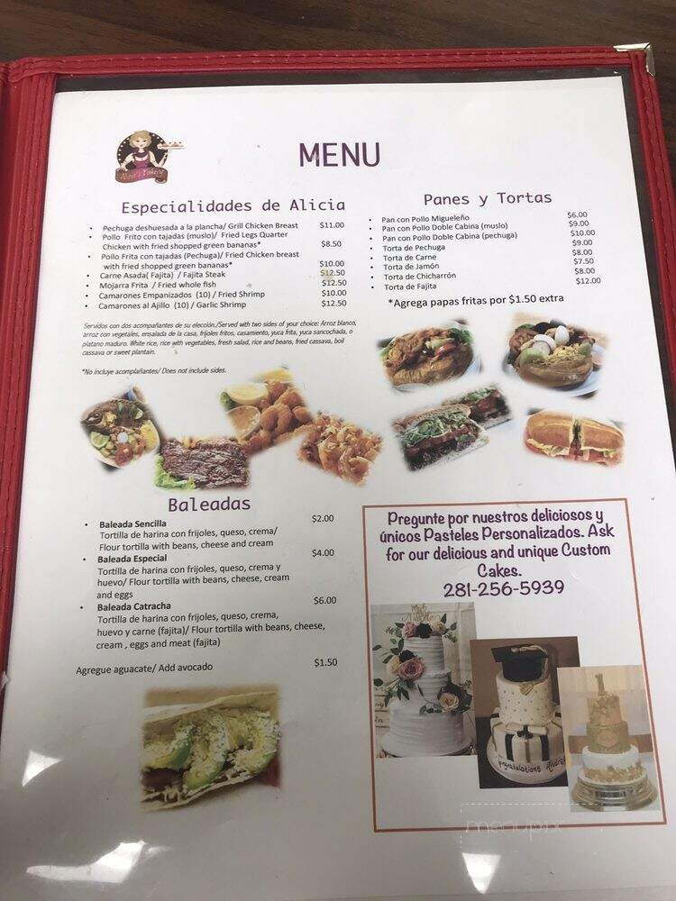 Alicia's bakery Panaderia y Pupuseria - Katy, TX menu_pic