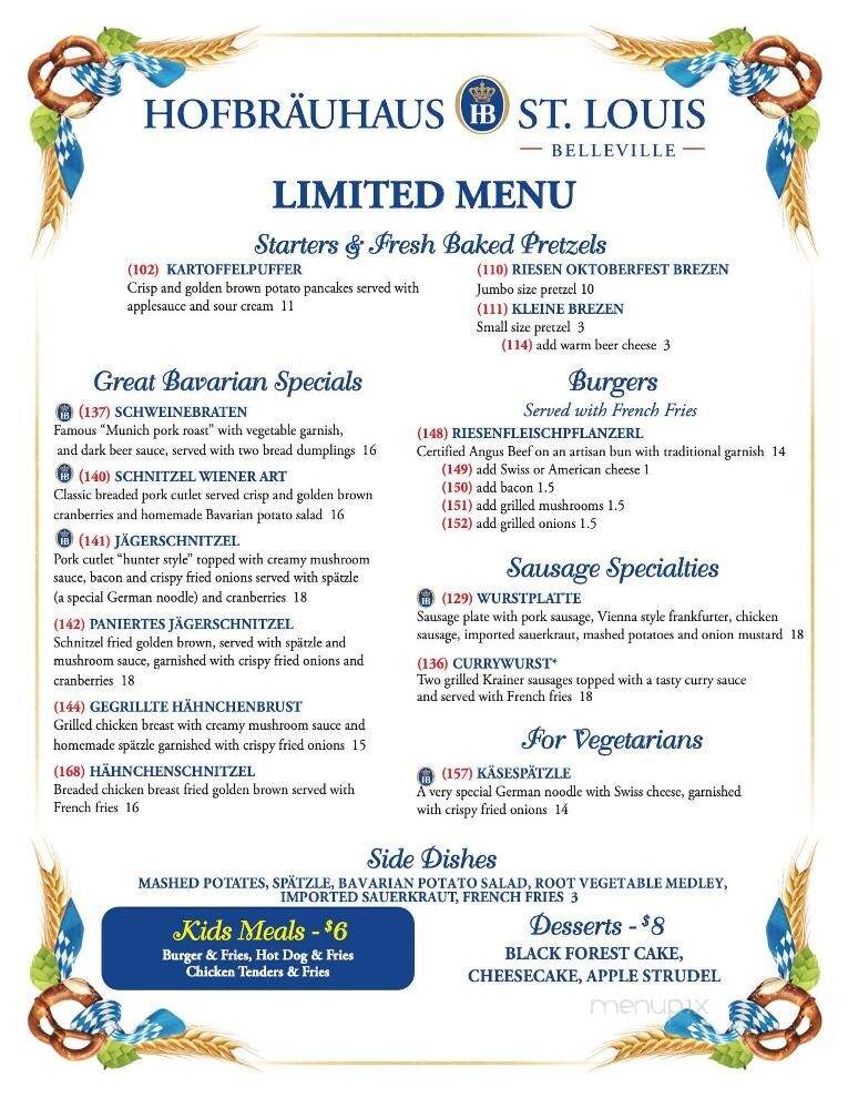Hofbrauhaus St Louis Belleville - Belleville, IL menu_pic