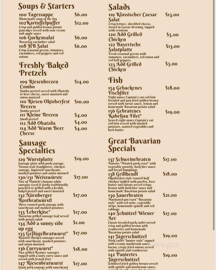 Hofbrauhaus St Louis Belleville - Belleville, IL menu_pic
