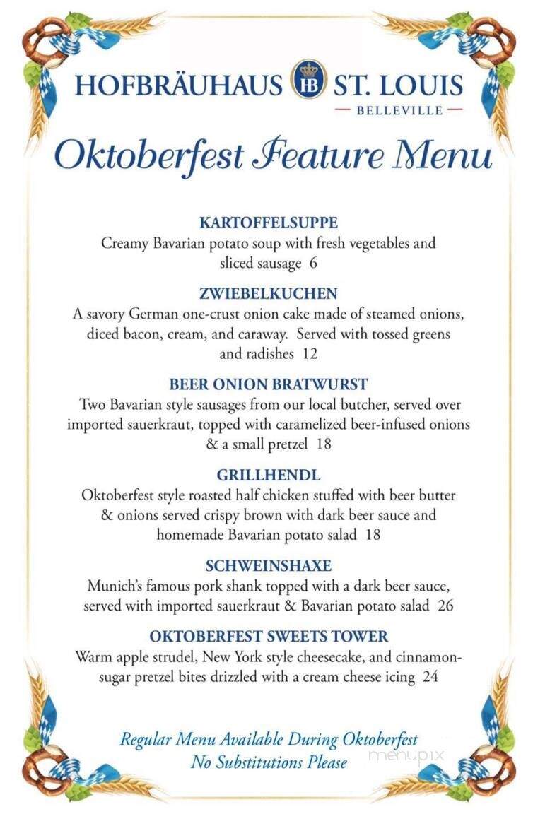 Hofbrauhaus St Louis Belleville - Belleville, IL menu_pic