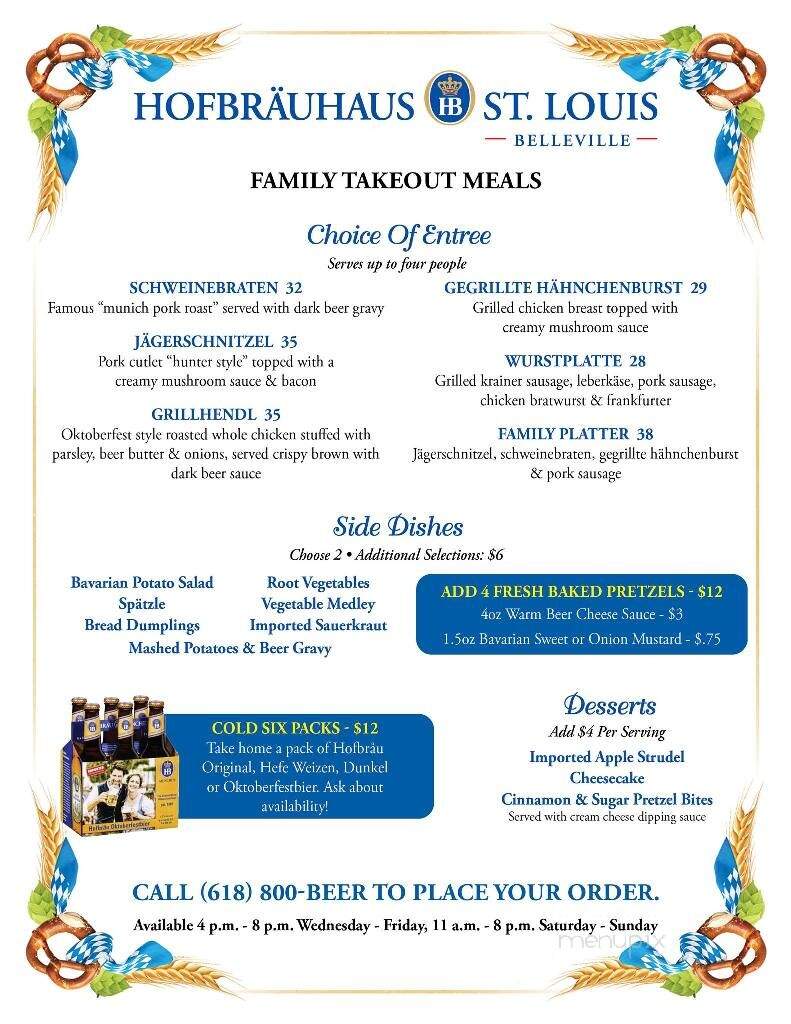 Hofbrauhaus St Louis Belleville - Belleville, IL menu_pic