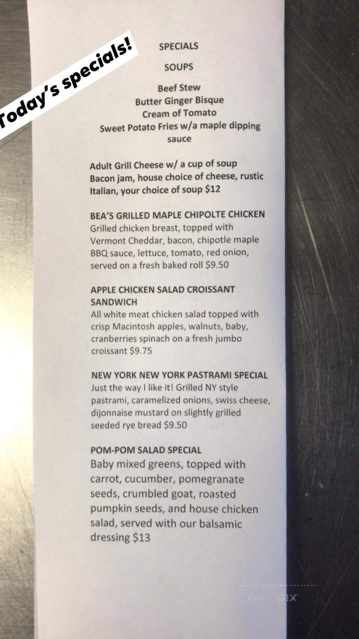 Freshies Cafe - Granby, CT menu_pic