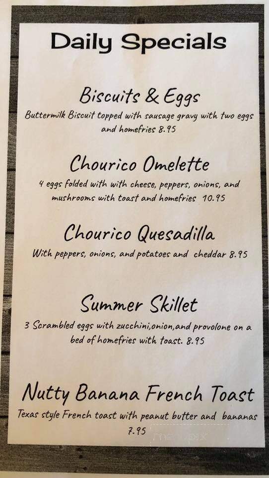 The Griddle - Cranston, RI menu_pic