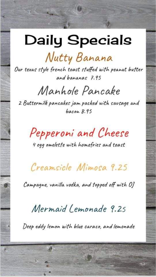 The Griddle - Cranston, RI menu_pic