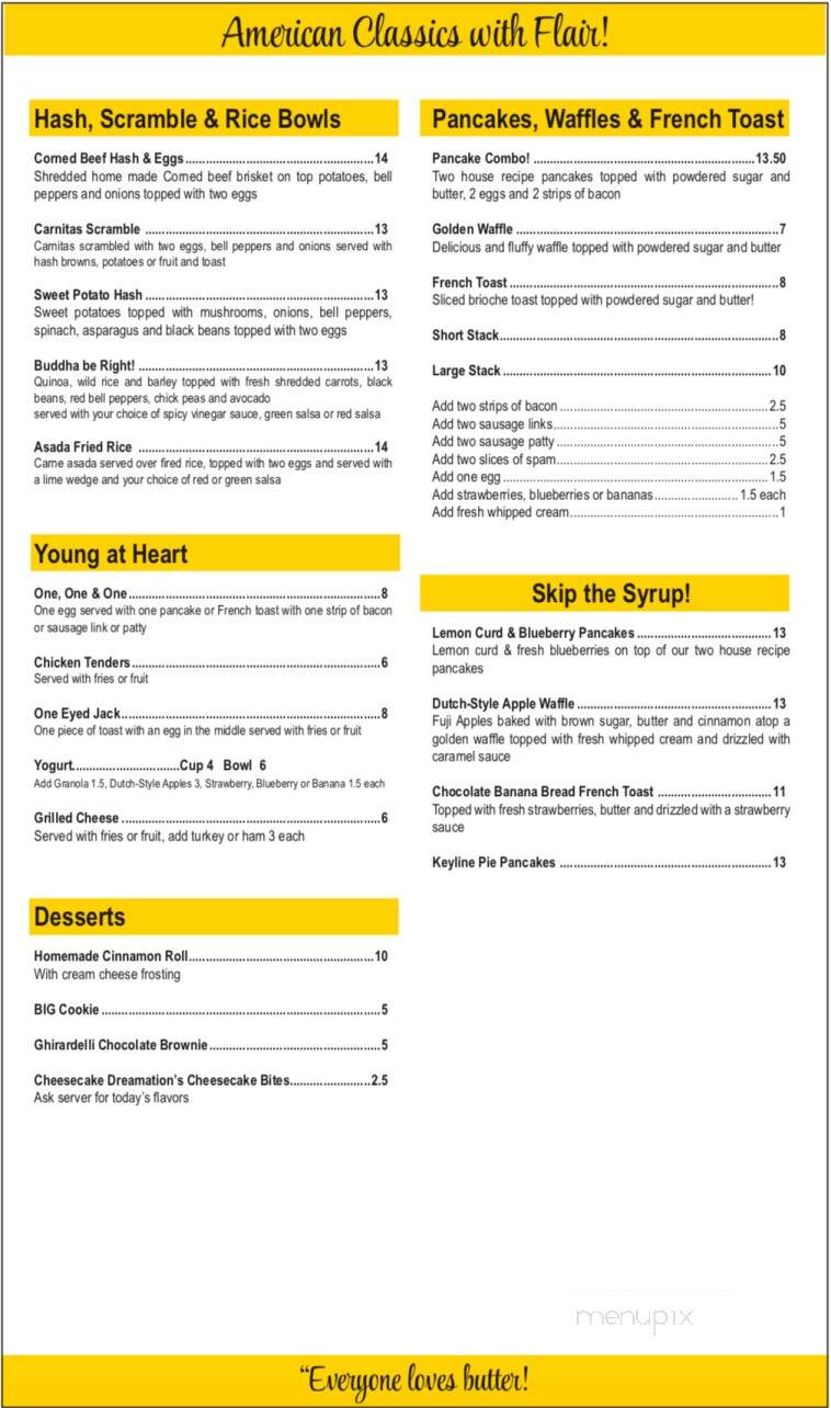 The Butter House - Seaside, CA menu_pic