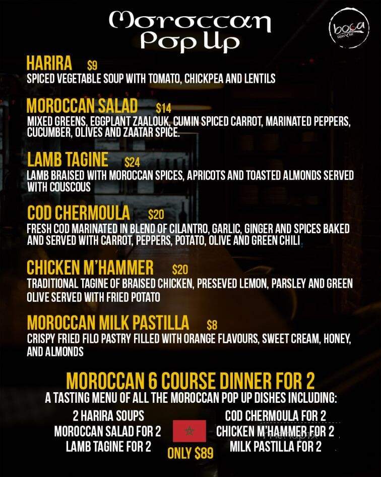 Boca Tapas Bar - St. John's, NL menu_pic