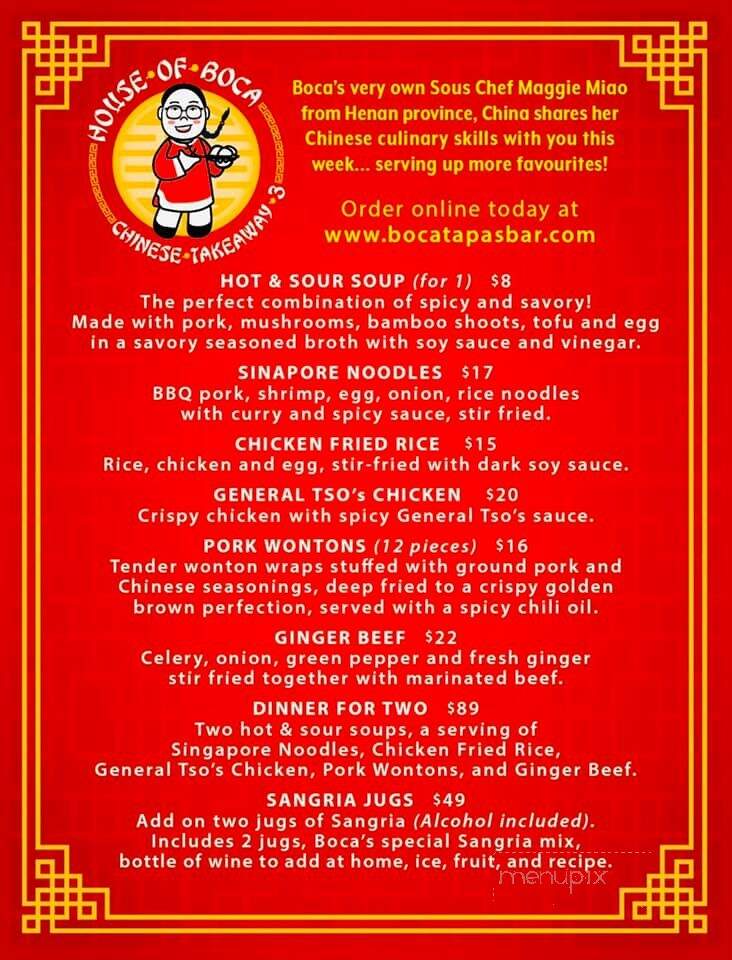 Boca Tapas Bar - St. John's, NL menu_pic