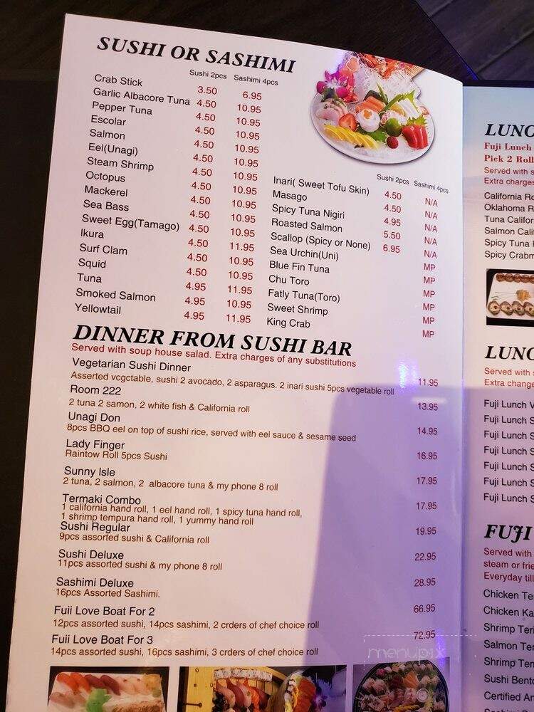 Fuji Sushi & Grill - Richmond, TX menu_pic