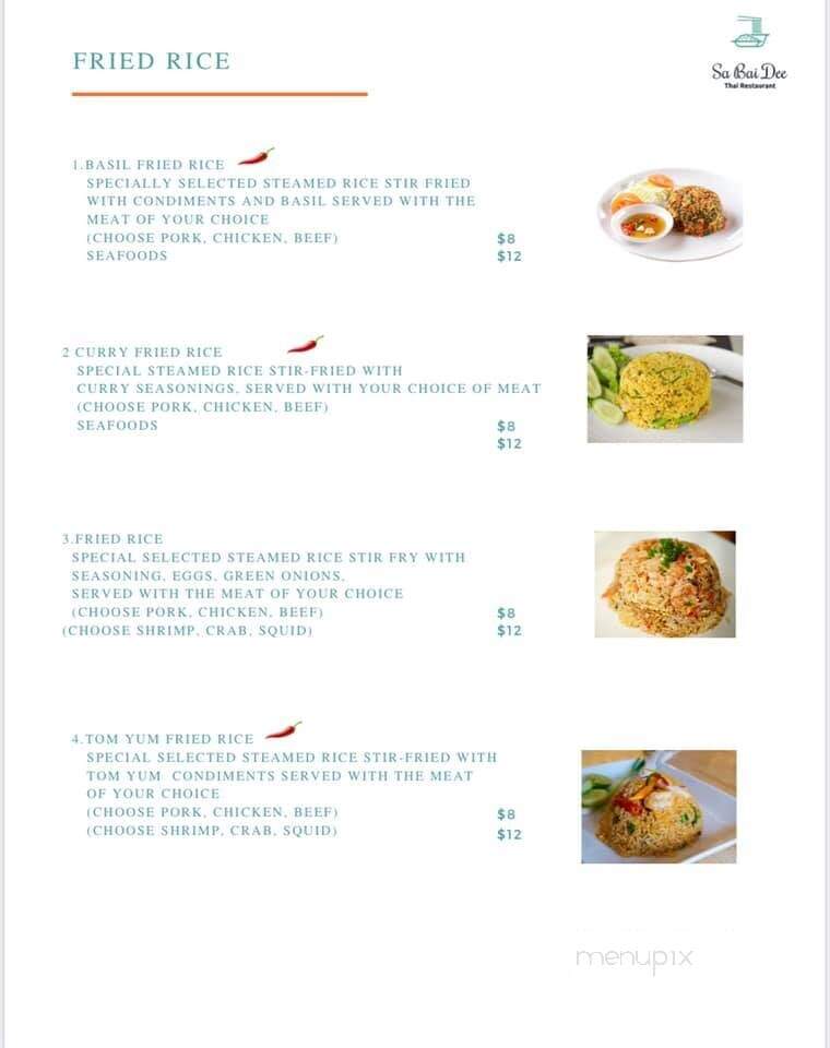 Sabaidee - Clarksburg, WV menu_pic